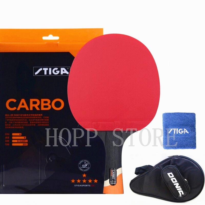 Badminton Racket Carbon - STIGA 6 Star Raket Ofensif Profesional